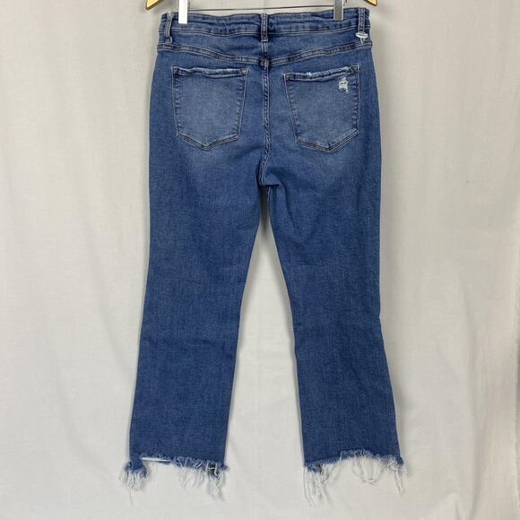 Lovervet Vervet Jeans Womens 32/15 Blue Mid Rise Ankle Bootcute Fray Hem LV1212 - Picture 3 of 14